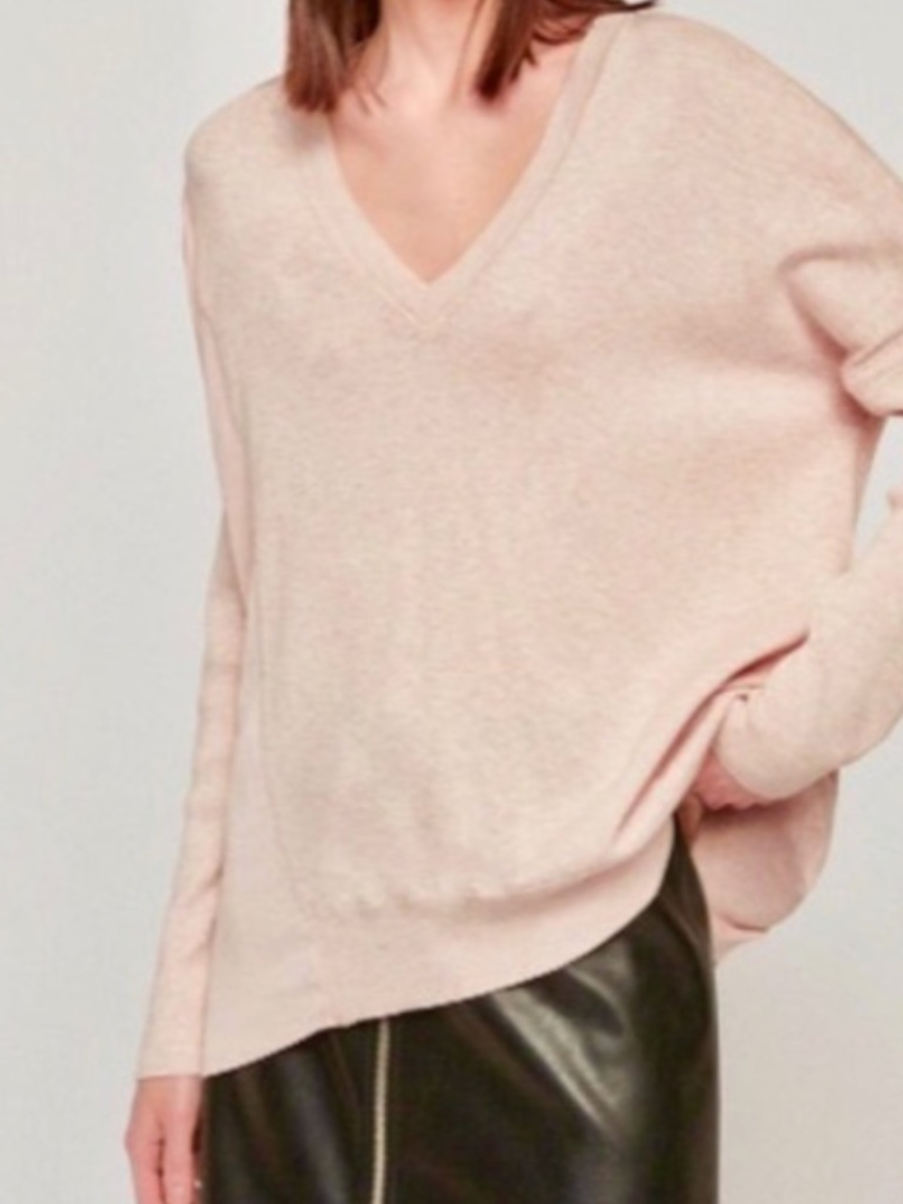 All Saints Alda Panel V-Neck Sweater